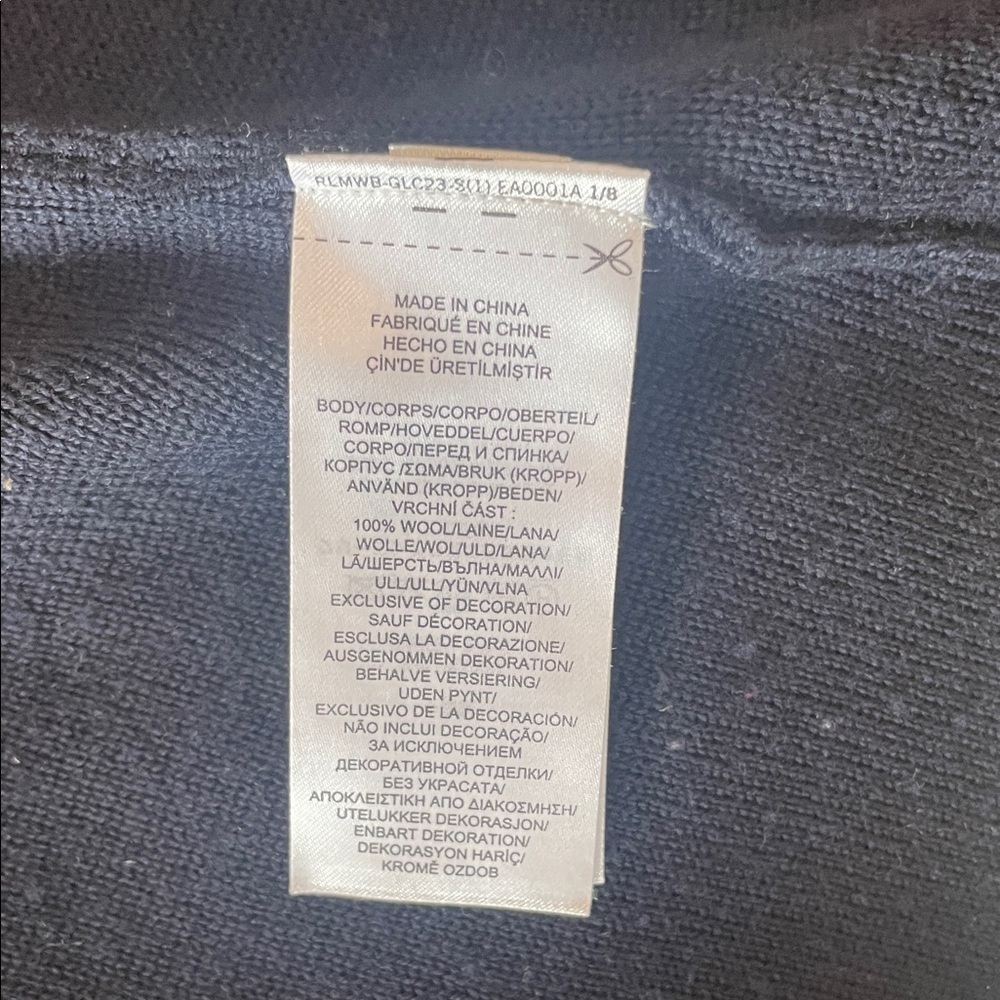 Vintage Polo by Ralph Lauren Navy Blazer with Embroidered Crest - Picture 10 of 12